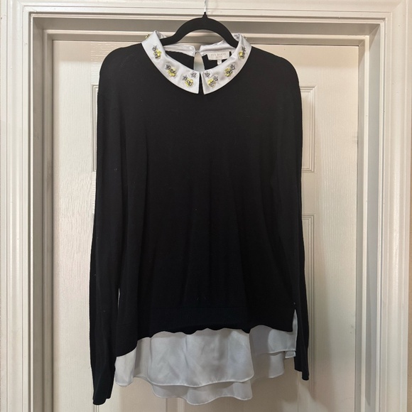 Ted Baker Beaded Collar Sweater TB 5 - Picture 1 of 4